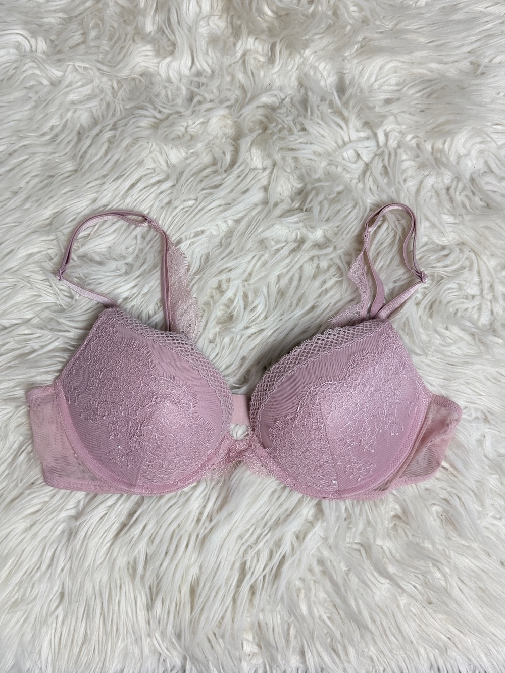 Victoria's Secret Dusty Pink Lace Push-Up Bra